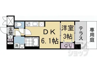 プレサンスTHE KYOTO 新町通【1階】の間取り