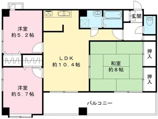 GARNET RESIDENCE上桂【302号室号室】の間取り
