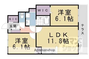 ジャルディーノ・ア・カーサ【107号室】の間取り