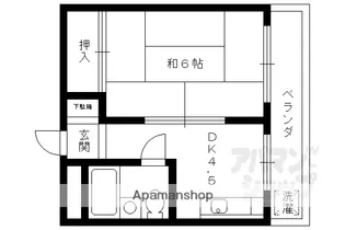 セブンハイツ【403号室】の間取り