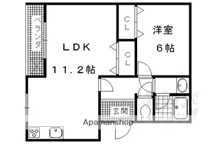 シャルレ8番館(ダイヤモンドハウス向陽)【203号室】の間取り