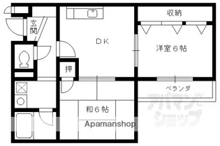 ハイツ糀屋II【4-G号室】の間取り
