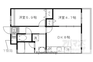 PLACIDE七瀬川【402号室】の間取り