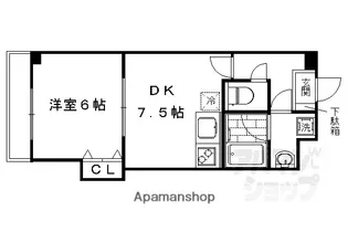 DU四条【3-E号室】の間取り