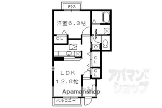 メゾン川勝I・II【I103号室】の間取り