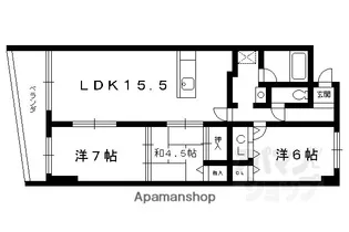 ゼフィーロ長岡京【603号室】の間取り