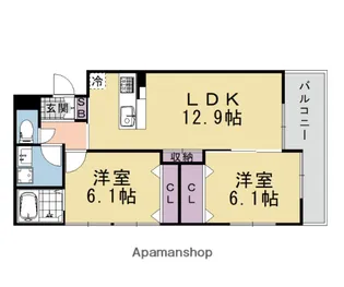 SEIUN【203号室】の間取り