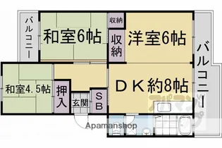 西京極市営住宅【10101号室】の間取り