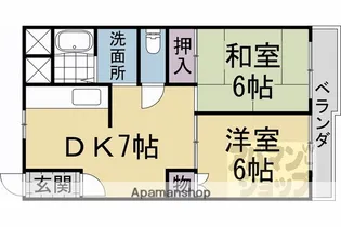ロイヤルハイツ亀岡【203号室】の間取り