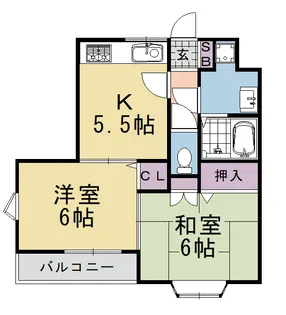 ソレイユあさひが丘【1号室】の間取り