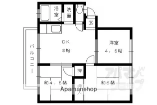 ドロワー橘【102号室】の間取り