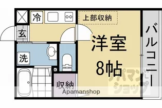 フラッティ天神川三条【3階】の間取り