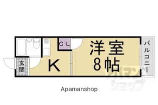きたがわハイツ【205号室】の間取り