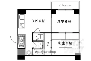 シャトー嵐望II【203号室】の間取り