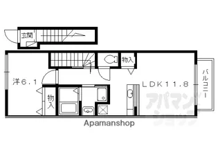 エコー桂A・B【2号室】の間取り