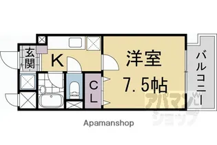 パサディナパーク【605号室】の間取り