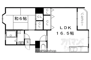 シャトーおさんだ【202号室】の間取り