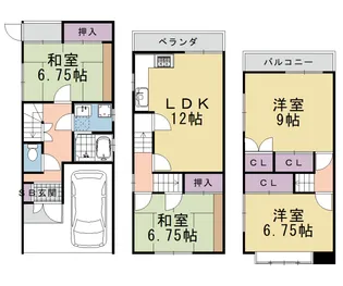 京都府京都市西京区松室吾田神町【一戸建】の間取り