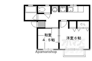 メゾンエスポワールII【B-202号室】の間取り