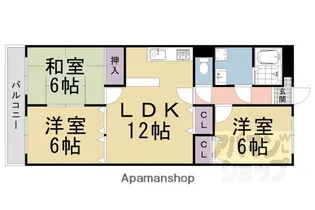 ミューマツヤマ【303号室】の間取り