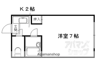 フリーピア鳴滝II【203号室】の間取り