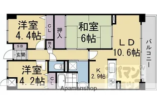 KーCITY桂川I番館【204号室】の間取り