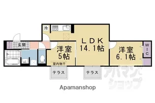 GRAMM奥海印寺EAST【1階】の間取り