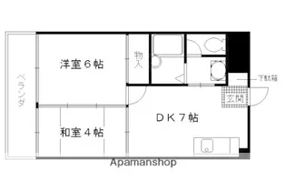 パークサイド三ノ宮【3階】の間取り