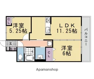 I−PLASE東垣内【402号室】の間取り