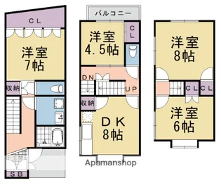 京都府京都市西京区桂乾町【一戸建】の間取り