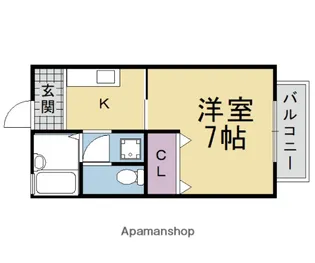 TAMAグラードA【210号室】の間取り