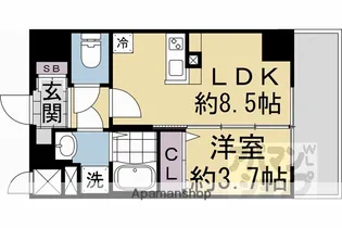 Asclaire京都西院【5階】の間取り