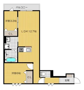 YOURMAISON宝【201号室号室】の間取り