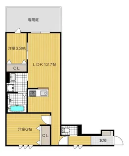 YOURMAISON宝【101号室号室】の間取り