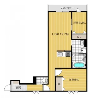 YOURMAISON宝【205号室号室】の間取り