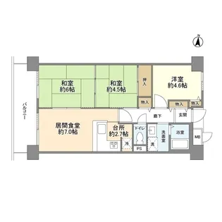 サンヴェール太秦【0716号室】の間取り