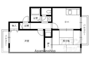 セジュール小原II【2階】の間取り