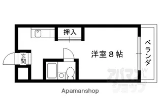 ベルウィッシュ・長岡京【201号室】の間取り