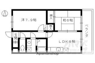 シャンドフルール【203号室】の間取り