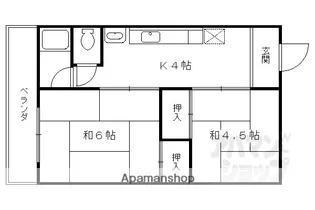 三宅マンション【202号室】の間取り