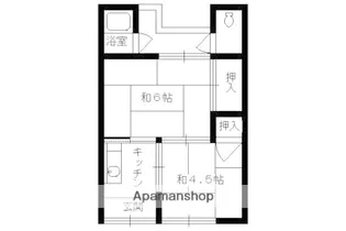 第1・第2日の出荘【0号室】の間取り