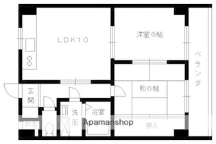 ノアコート森田【206号室】の間取り