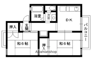 ヴィルベール奥村【A103号室】の間取り
