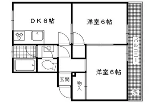 コーポ野添【2-B号室】の間取り