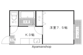ハイツ里【101号室】の間取り