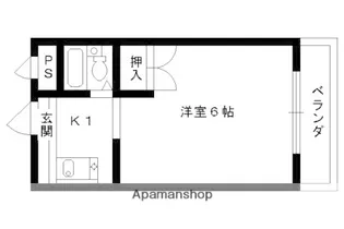 樫原マンション【106号室】の間取り