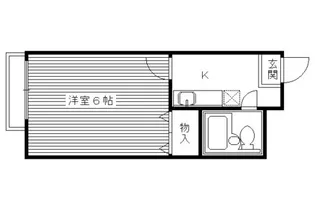 ハイツカワイ【206号室】の間取り
