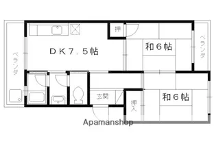中原マンション【2階】の間取り