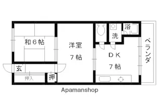 カドノハイツ【501号室】の間取り