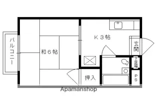 カケイハイツ【3階】の間取り